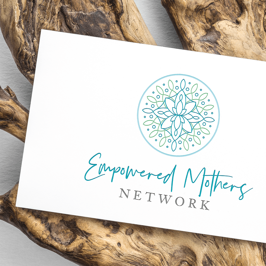 Brand identity for Empowered Mothers Network on their business card