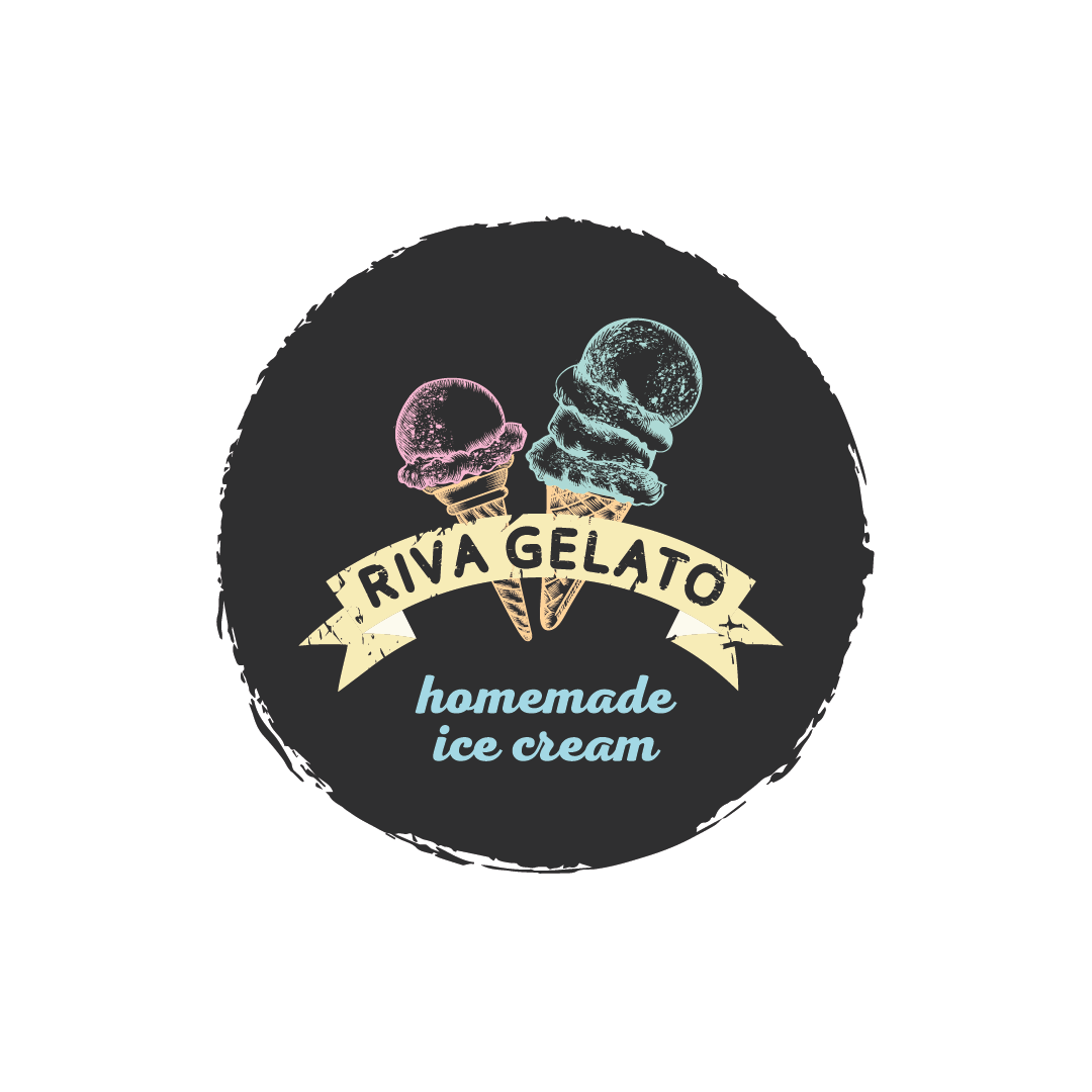 Brand identity for Riva Gelato handmade icecream