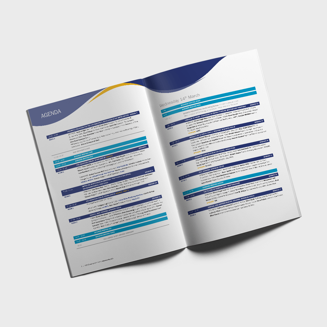 Design for conference brochure for WEX 2018
